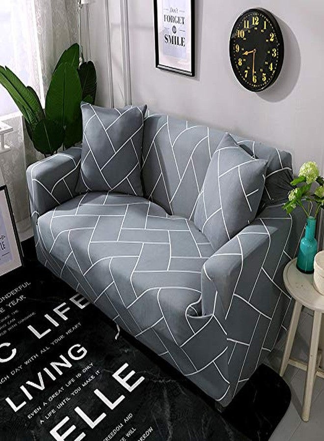 HOOBUY Printed Sofa Cover Stretch Couch Covers Sofa Slipcovers for 2 Cushion Couch and Loveseat with Two Free Pillow Case 13#(2 Seater/Loveseat) - Image 3